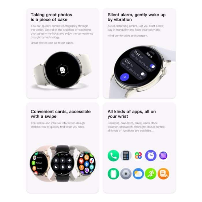 Sense 6 1.43 AMOLED Screen IP68 Waterproof Bluetooth Call Smartwatch Supports Health Monitoring – Bild 20