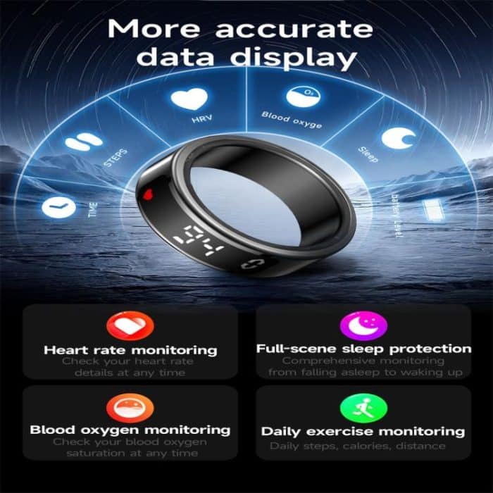 SY01 SIZE 10 Smart Ring, Support Heart Rate / Blood Oxygen / Sleep Monitoring / Multiple Sport Modes – Bild 3