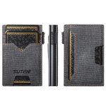 The Suteni denim double-sided card slot button automatically ejects the card box