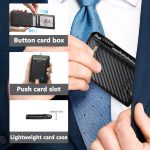 The Suteni carbon fiber pattern button automatically pops out the veneered printed card box – Bild 6