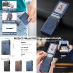 The Suteni denim pattern button automatically pops out the veneered printed card box – Bild 2