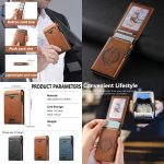 The Suteni oil wax pattern button automatically pops out the veneered printed card box – Bild 2