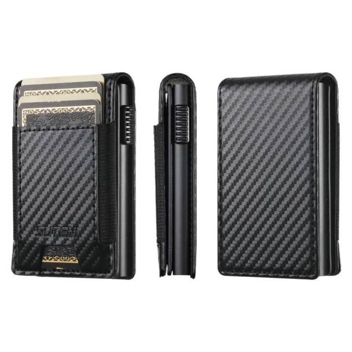 SYA002927301A.jpg The Suteni carbon fiber pattern button automatically pops out the elastic band card box – Bild 1