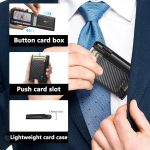 The Suteni carbon fiber pattern button automatically pops out the elastic band card box – Bild 6