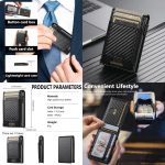 The Suteni carbon fiber pattern button automatically pops out the elastic band card box – Bild 2