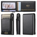 The Suteni carbon fiber pattern button automatically pops out the elastic band card box – Bild 3