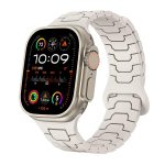 Steel Dragon Scale Magnetic Silicone Watch Band, For Apple Watch 46mm / 49mm / 45mm / 44mm