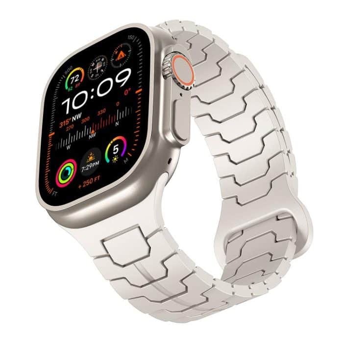 Steel Dragon Scale Magnetic Silicone Watch Band, For Apple Watch 46mm / 49mm / 45mm / 44mm – Bild 7