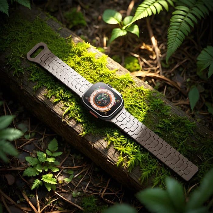 Steel Dragon Scale Magnetic Silicone Watch Band, For Apple Watch 46mm / 49mm / 45mm / 44mm – Bild 10