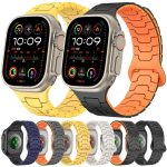 Steel Dragon Scale Magnetic Silicone Watch Band, For Apple Watch 46mm / 49mm / 45mm / 44mm – Bild 2