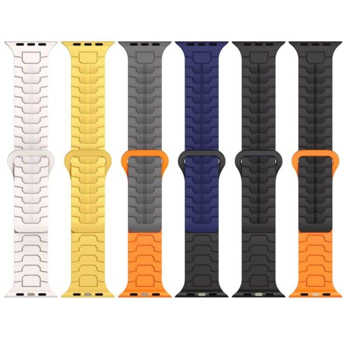 Steel Dragon Scale Magnetic Silicone Watch Band, For Apple Watch 46mm / 49mm / 45mm / 44mm – Bild 4