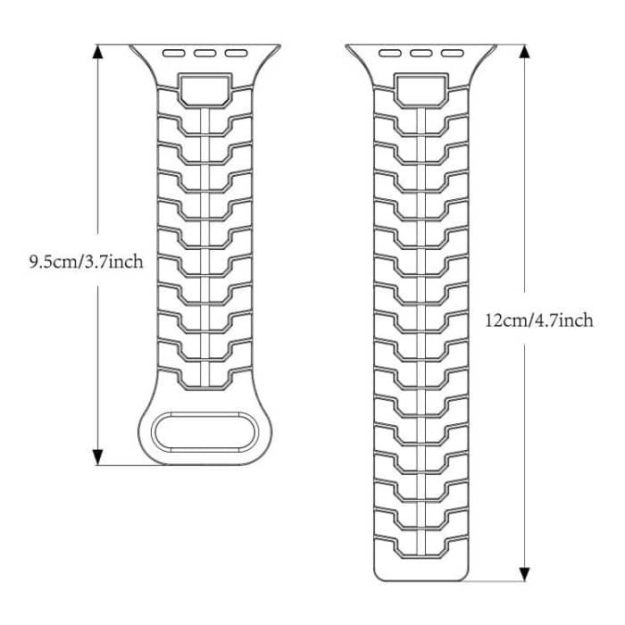 Steel Dragon Scale Magnetic Silicone Watch Band, For Apple Watch 46mm / 49mm / 45mm / 44mm – Bild 5
