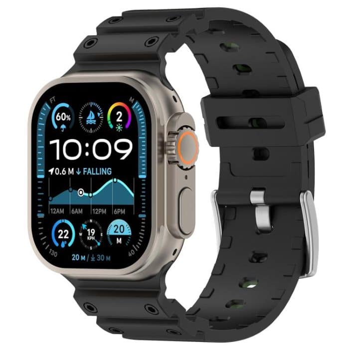 Diamond Texture Two-Color Silicone Watch Band, For Apple Watch 46mm / 49mm / 45mm / 44mm – Bild 1