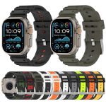 Diamond Texture Two-Color Silicone Watch Band, For Apple Watch 46mm / 49mm / 45mm / 44mm – Bild 2