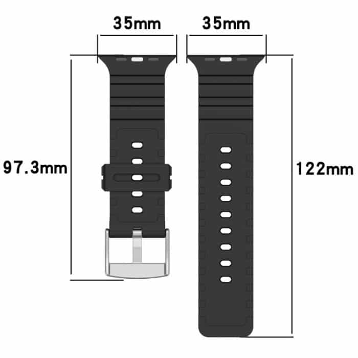 Diamond Texture Two-Color Silicone Watch Band, For Apple Watch 46mm / 49mm / 45mm / 44mm – Bild 3