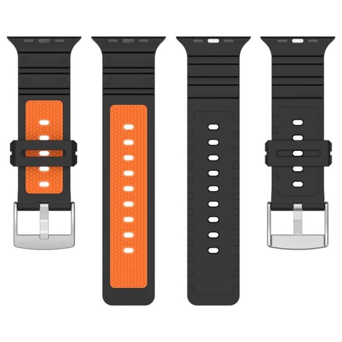 Diamond Texture Two-Color Silicone Watch Band, For Apple Watch 46mm / 49mm / 45mm / 44mm – Bild 4