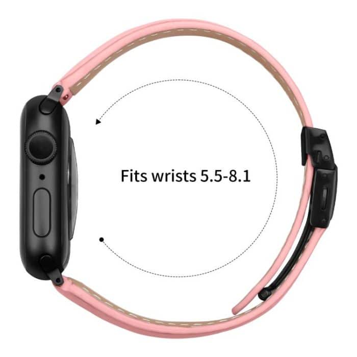 Lychee Texture Black Turtle Back Buckle Leather Watch Band, For Apple Watch 46mm / 49mm / 45mm / 44mm, For Apple Watch 42mm / 41mm / 40mm / 38mm – Bild 6