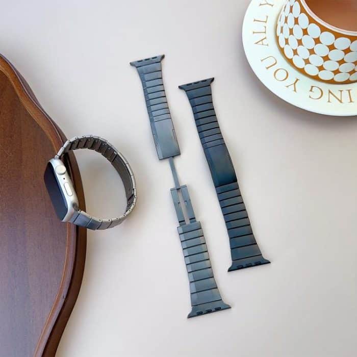 Curved Side Detachable Stainless Steel Watch Band, For Apple Watch 46mm / 49mm / 45mm / 44mm, For Apple Watch 42mm / 41mm / 40mm / 38mm – Bild 3