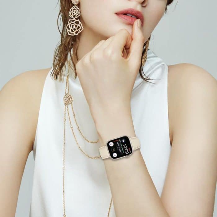 Lychee Texture Starlight Turtle Back Buckle Leather Watch Band, For Apple Watch 46mm / 49mm / 45mm / 44mm, For Apple Watch 42mm / 41mm / 40mm / 38mm – Bild 3