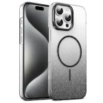 Gold Diamond Glitter Gradient MagSafe Shockproof Phone Case, For iPhone 16e, For iPhone 16 Pro Max, For iPhone 16 Pro, For iPhone 16 Plus