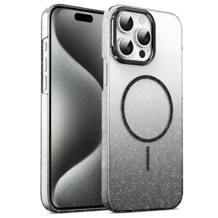 Gold Diamond Glitter Gradient MagSafe Shockproof Phone Case, For iPhone 16e, For iPhone 16 Pro Max, For iPhone 16 Pro, For iPhone 16 Plus – Bild 1