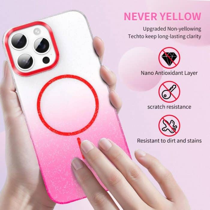 Gold Diamond Glitter Gradient MagSafe Shockproof Phone Case, For iPhone 17 Pro Max, For iPhone 17 Pro, For iPhone 17, For iPhone 17 Air – Bild 6