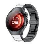 Butterfly Buckle Ceramic White Metal Watch Band, For Huawei Watch 5 42mm