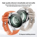 Corrugated Silicone Watch Band, For Huawei Watch 5 42mm – Bild 3