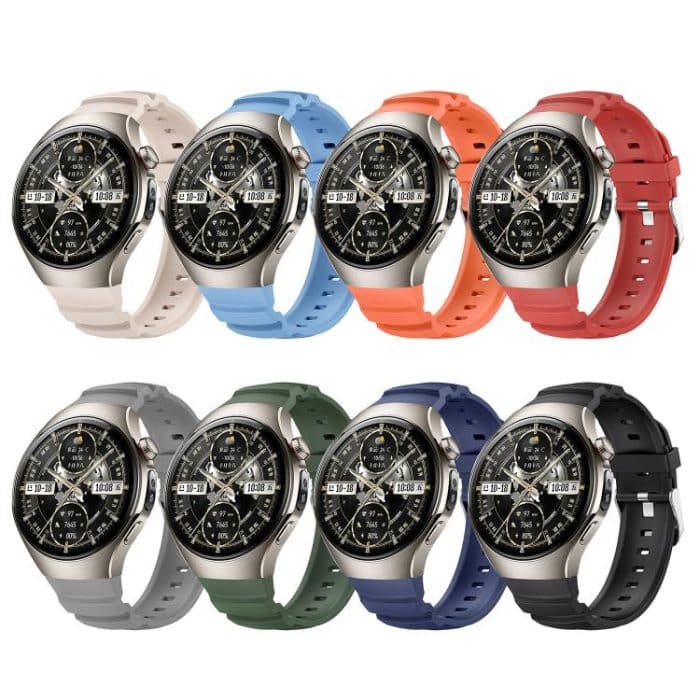 Metal Pin Buckle Silicone Watch Band, For Huawei Watch 5 42mm, For Huawei Watch 5 46mm – Bild 3