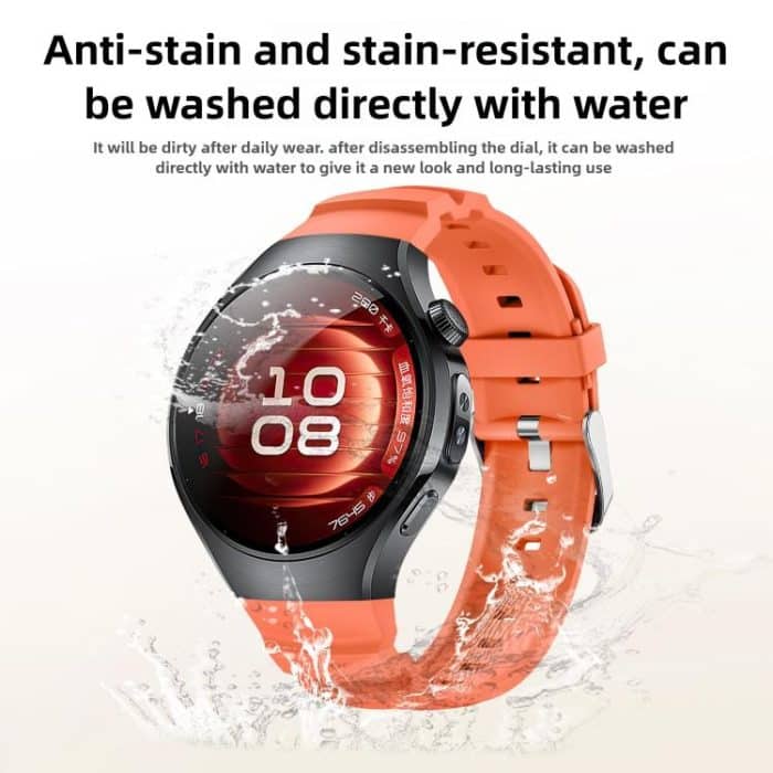 Metal Pin Buckle Silicone Watch Band, For Huawei Watch 5 42mm, For Huawei Watch 5 46mm – Bild 4