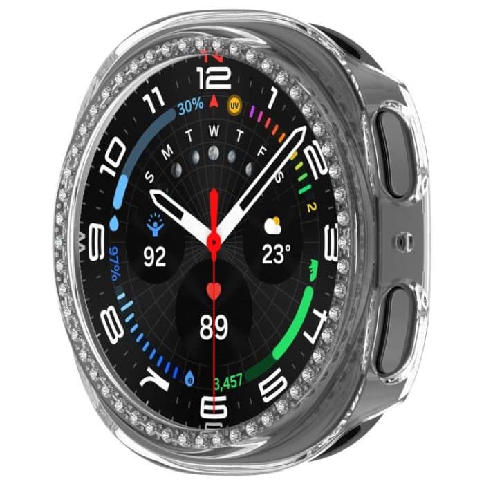 Single Row Diamond Half Coverage Hollow PC Watch Case, For Samsung Galaxy Watch 8 44mm, For Samsung Galaxy Watch 8 40mm – Bild 6