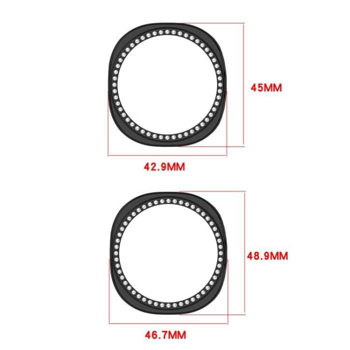 Single Row Diamond Half Coverage Hollow PC Watch Case, For Samsung Galaxy Watch 8 44mm, For Samsung Galaxy Watch 8 40mm – Bild 3