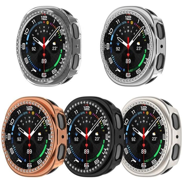 Single Row Diamond Half Coverage Hollow PC Watch Case, For Samsung Galaxy Watch 8 44mm, For Samsung Galaxy Watch 8 40mm – Bild 4