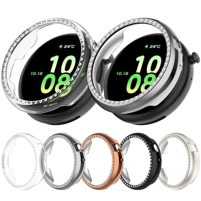 Single Row Diamond Half Coverage Hollow TPU Watch Case, For Honor Watch Fit – Bild 2