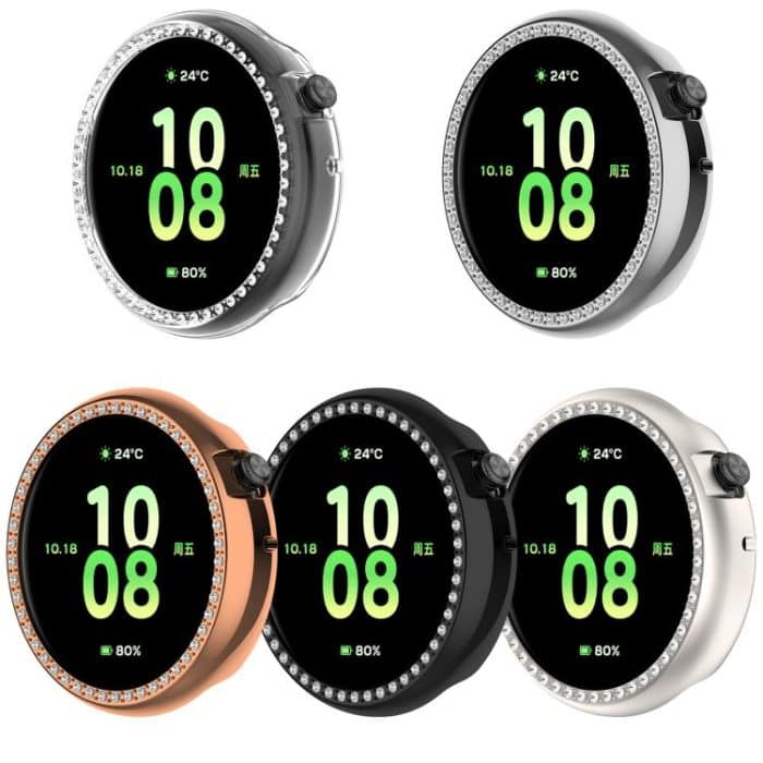 Single Row Diamond Half Coverage Hollow TPU Watch Case, For Honor Watch Fit – Bild 5