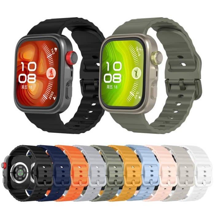 Wave Texture Solid Color Silicone Watch Band, For Huawei Watch Fit 4 Pro / Fit 4 / Fit 3 – Bild 2