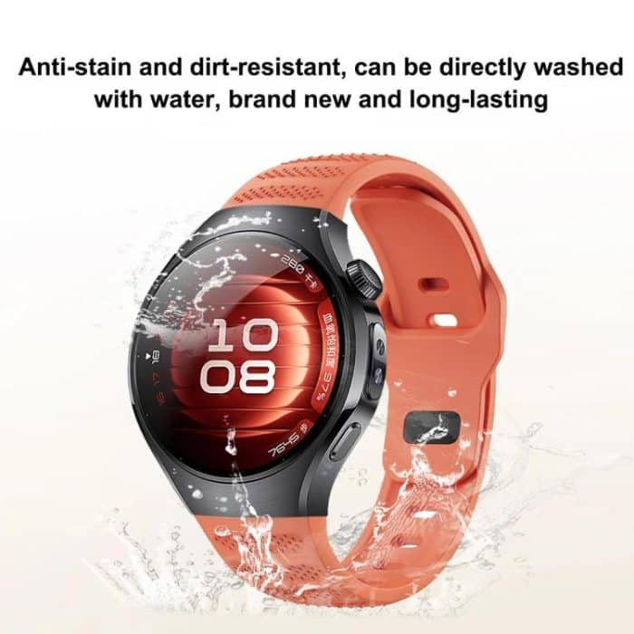 Dot Texture Reverse Buckle Silicone Watch Band, For Huawei Watch 5 42mm, For Huawei Watch 5 46mm – Bild 4