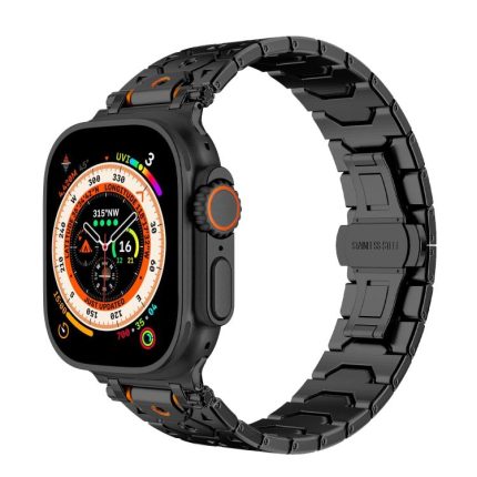 Octagonal Stainless Steel Watch, For Apple Watch 46mm / 49mm / 45mm / 44mm