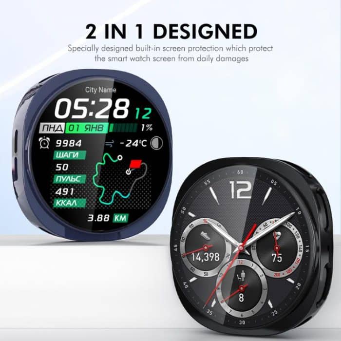 ENKAY Hat-Prince Galvanisiertes weiches TPU-Gehäuse mit vollständiger Abdeckung und Displayschutz, For Samsung Galaxy Watch8 44mm, For Samsung Galaxy Watch8 40mm – Bild 3