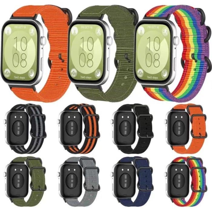 Canvas Ring Buckle Nylon Watch Band, For Huawei Watch Fit 4 Pro / Fit 4 / Fit 3 – Bild 2