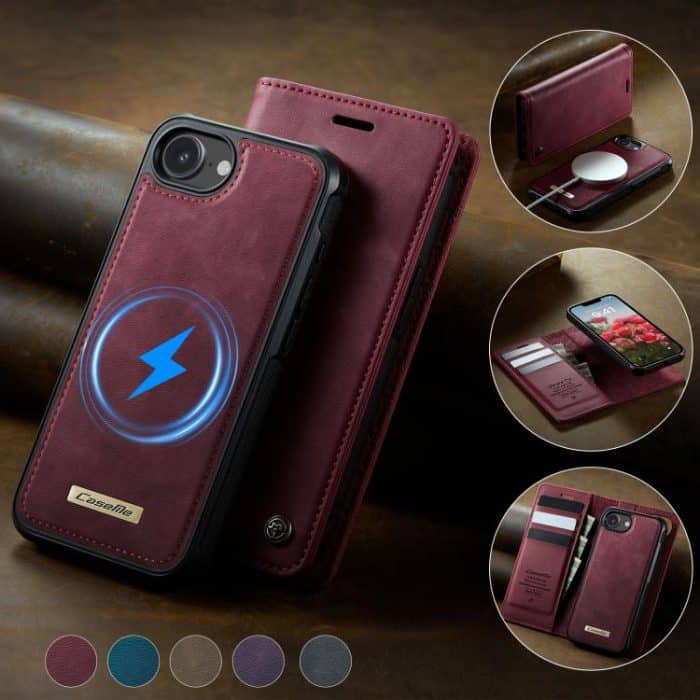CaseMe C49 MagSafe RFID Blocking Detachable Wallet Leather Phone Case, For iPhone 16e, For iPhone 16 Pro Max, For iPhone 16 Pro, For iPhone 16 Plus – Bild 11