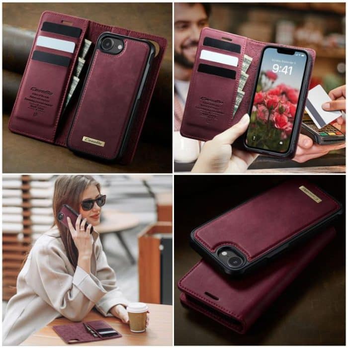 CaseMe C49 MagSafe RFID Blocking Detachable Wallet Leather Phone Case, For iPhone 16e, For iPhone 16 Pro Max, For iPhone 16 Pro, For iPhone 16 Plus – Bild 12