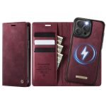 CaseMe C49 MagSafe RFID Blocking Detachable Wallet Leather Phone Case, For iPhone 16, For iPhone 15 Pro Max, For iPhone 15 Pro, For iPhone 15