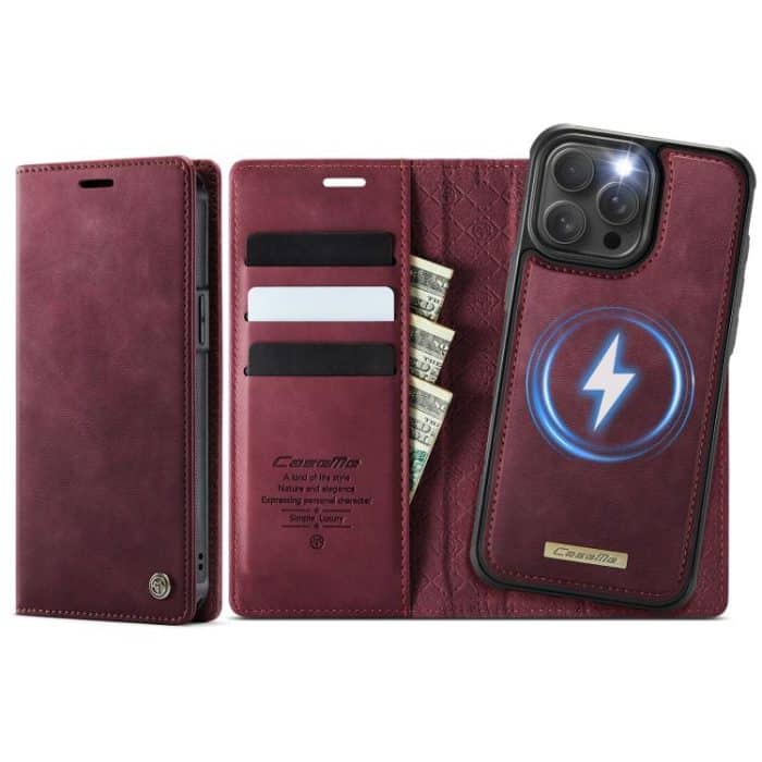 CaseMe C49 MagSafe RFID Blocking Detachable Wallet Leather Phone Case, For iPhone 16, For iPhone 15 Pro Max, For iPhone 15 Pro, For iPhone 15 – Bild 1