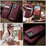 CaseMe C49 MagSafe RFID Blocking Detachable Wallet Leather Phone Case, For iPhone 16, For iPhone 15 Pro Max, For iPhone 15 Pro, For iPhone 15 – Bild 12