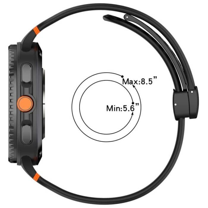 Magnetic Black Buckle Breathable Stitched Silicone Watch Band, For Samsung Galaxy Watch8 / Watch8 Classic – Bild 4