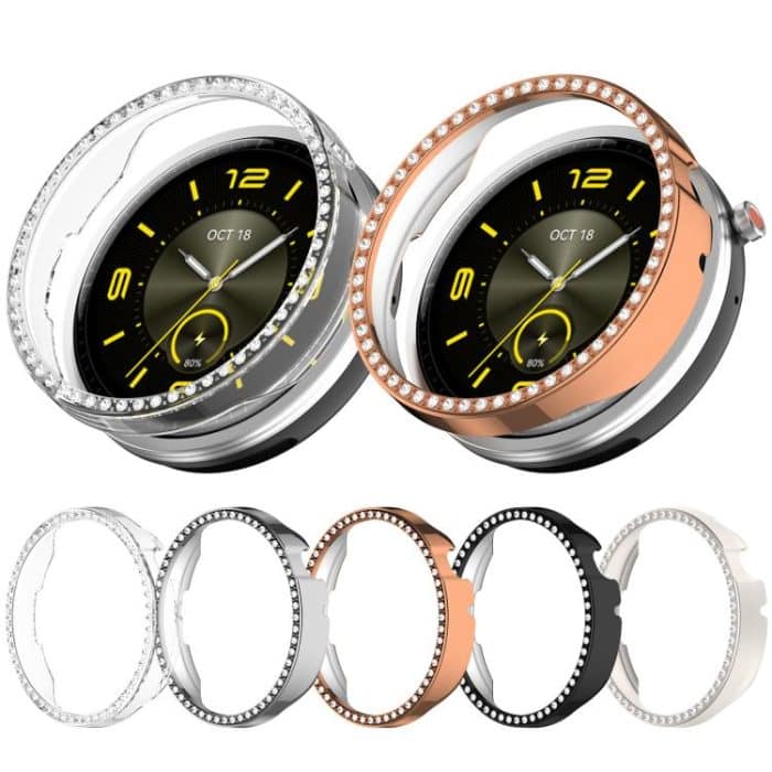 Single Row Diamond Half Coverage Hollow TPU Watch Cover, For Honor Watch Fit Elegant – Bild 2