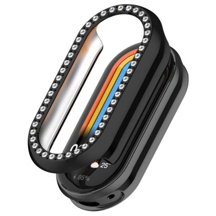 Single Row Diamond Half Coverage Hollow TPU Watch Cover, For Xiaomi Smart Band 10 / 10 NFC