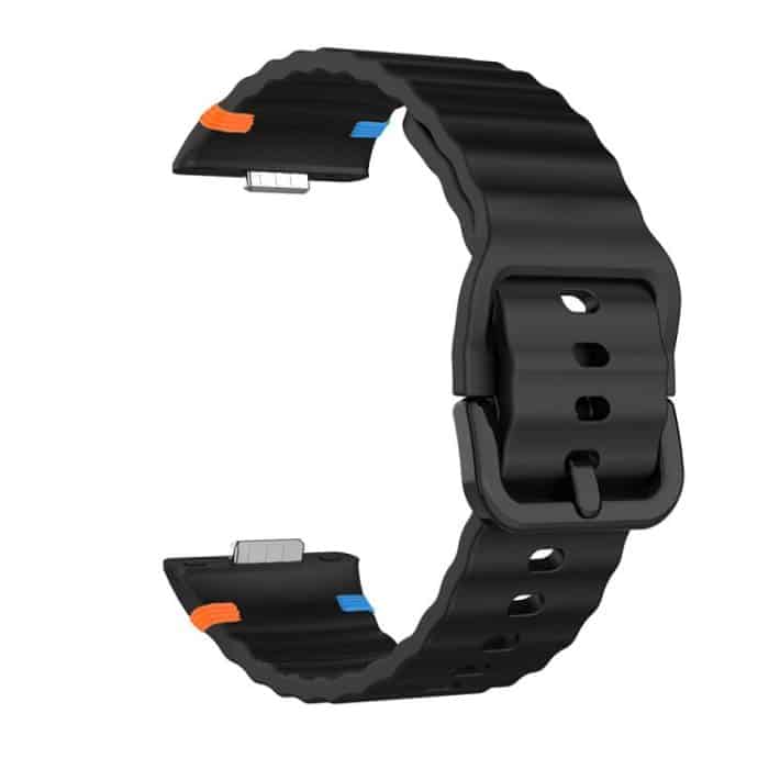 Wave Texture Stitched Color Buckle Silicone Watch Band, For Huawei Watch Fit 4 Pro / Fit 4 / Fit 3 – Bild 4