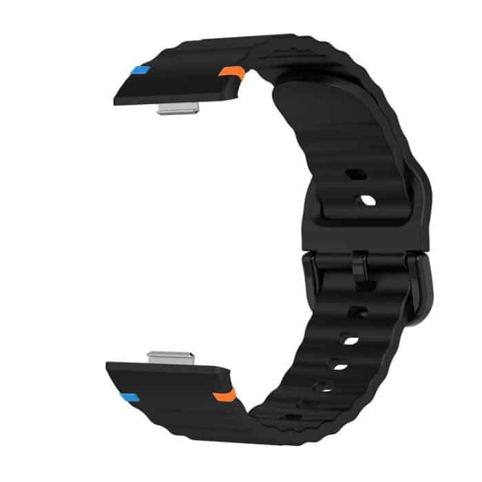Wave Texture Stitched Color Buckle Silicone Watch Band, For Huawei Watch Fit 4 Pro / Fit 4 / Fit 3 – Bild 5